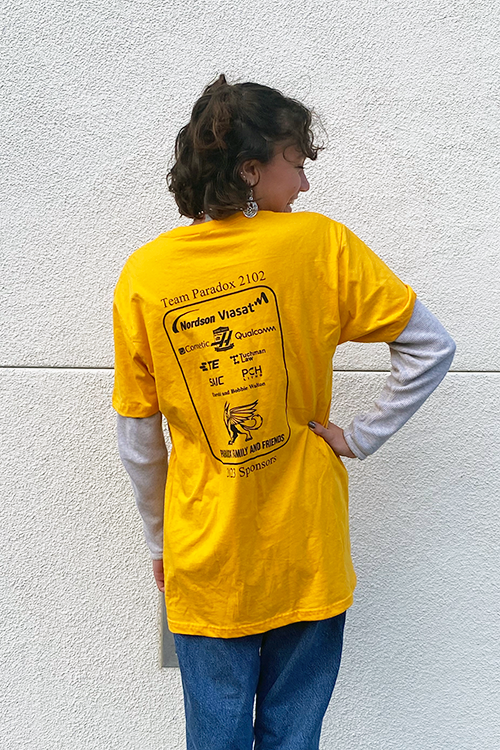 Team Paradox bright yellow tee shirt